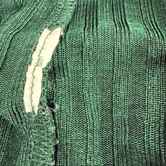 Michael Kors Women's Size S Short Sleeve Shirt Gold Button Ribbed Emerald Green - Picture 9 of 16